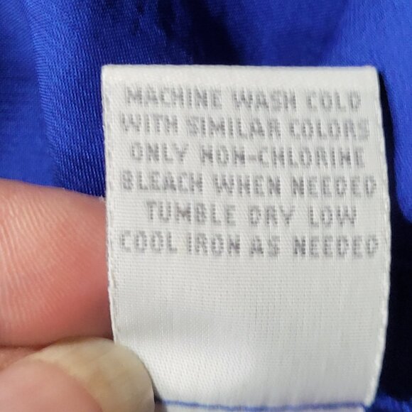 Relativity Blue 3/4 Sleeve Button-Tab Blouse - Size L, Lightweight & Stylish - Picture 2 of 11